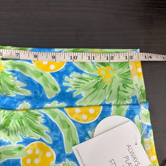 Pickleball Bella Skort Womens 2 Kick Pleat Athletic Tennis Palm Tree NEW Medium - Picture 6 of 8